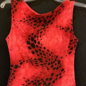 Y2K Funky Red Cheetah Print Top